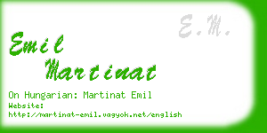 emil martinat business card